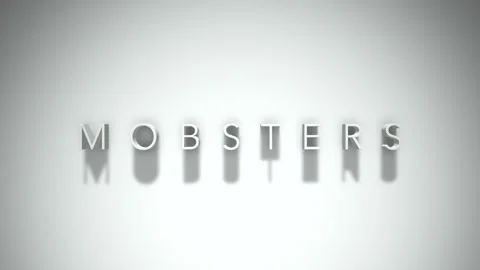 Mobsters 3D title animation with shadows on a white background Stock Footage 297797582