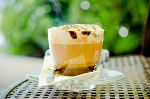 Mocca coffee on the table 库存照片