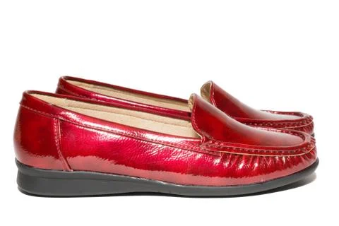 Moccasins on a white background Stock Photos