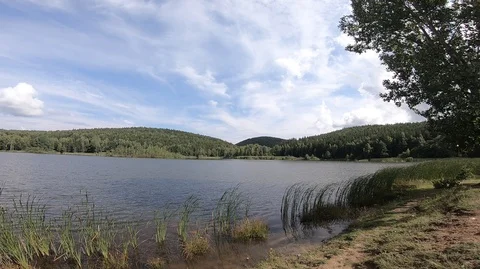Mocearu lake panorama Stock Footage 93000182