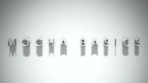 Mocha basics 3D title animation white text on a white background Vídeos de archivo 299758562