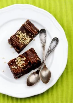 Mocha Cakes Stock Photos