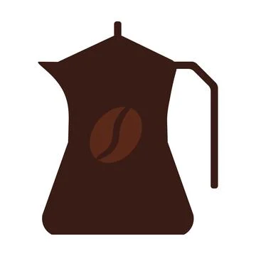 Mocha coffee pot in solid style Stock Illustration