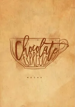 Mocha cup craft Stock Illustration