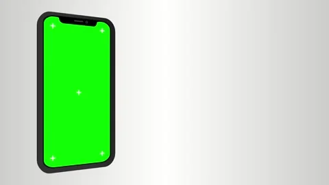 Mock Up 3D Smartphone with Traking Markers Green Screen Stock Footage 277346340