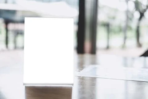 Mock up acrylic frame posters pattern template forms background, blank menu f Stock Photos