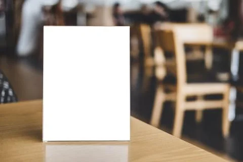 Mock up acrylic frame posters pattern template forms background, blank menu f Stock Photos