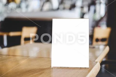 Mock up acrylic frame posters pattern template forms background, blank menu f Fotos de archivo