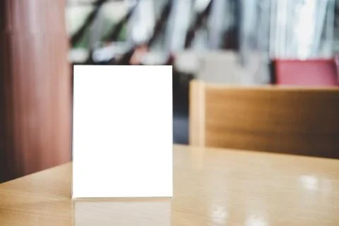 Mock up acrylic frame posters pattern template forms background, blank menu f Stock Photos