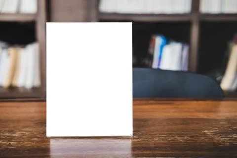Mock up acrylic frame posters pattern template forms background, blank menu f Stock Photos