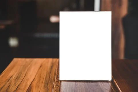 Mock up acrylic frame posters pattern template forms background, blank menu f Stock Photos