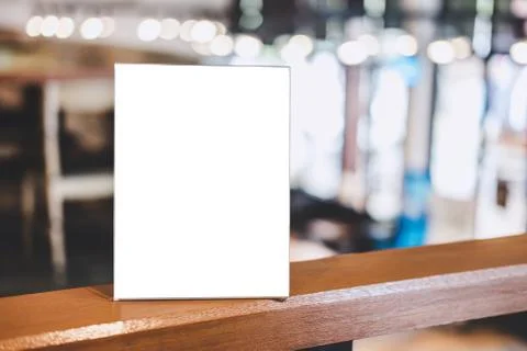 Mock up acrylic frame posters pattern template forms background, blank menu f 스톡 사진