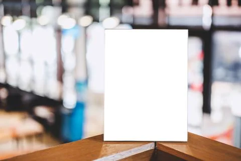 Mock up acrylic frame posters pattern template forms background, blank menu f Stock Photos