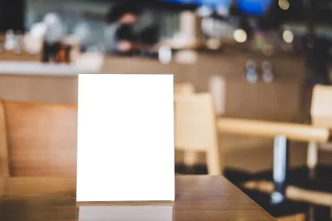 Mock up acrylic frame posters pattern template forms background, blank menu f Stock Photos