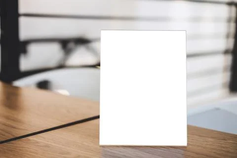 Mock up acrylic frame posters pattern template forms background, blank menu f Stock Photos