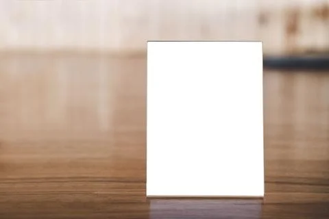 Mock up acrylic frame posters pattern template forms background, blank menu f Stock Photos