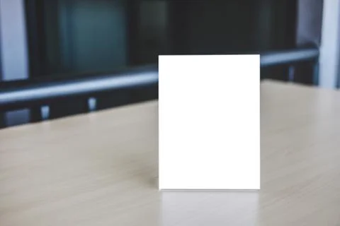 Mock up acrylic frame posters pattern template forms background, blank menu f 스톡 사진