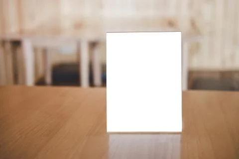 Mock up acrylic frame posters pattern template forms background, blank menu f Stock Photos