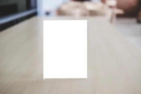 Mock up acrylic frame posters pattern template forms background, blank menu f Foto stock