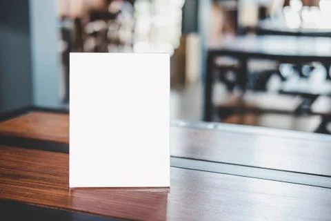 Mock up acrylic frame posters pattern template forms background, blank menu f Stock Photos