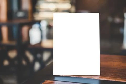 Mock up acrylic frame posters pattern template forms background, blank menu f Stock Photos