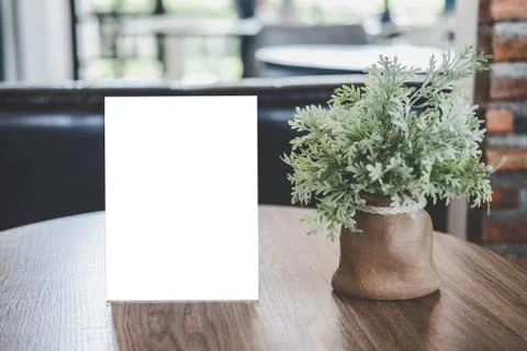 Mock up acrylic frame posters pattern template forms background, blank menu f Stock Photos