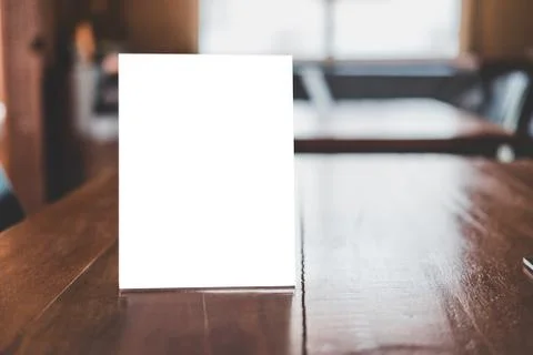 Mock up acrylic frame posters pattern template forms background, blank menu f Stock Photos