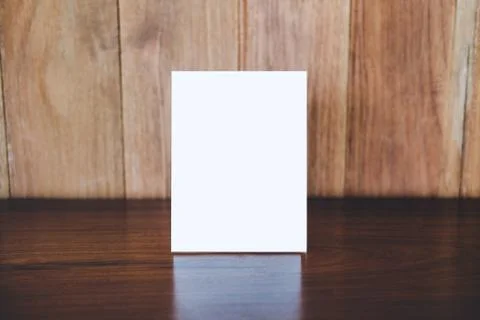 Mock up acrylic frame posters pattern template forms background, blank menu f Foto stock