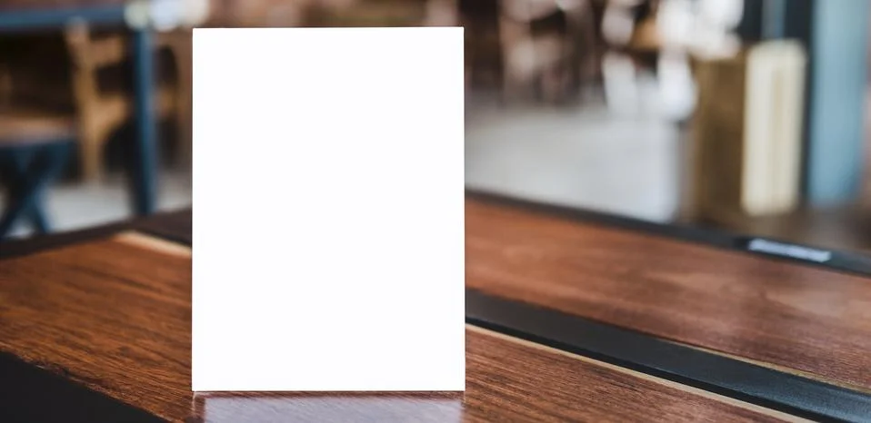 Mock up acrylic frame posters pattern template forms background, blank menu f Stock Photos