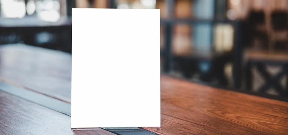 Mock up acrylic frame posters pattern template forms background, blank menu f Stock Photos