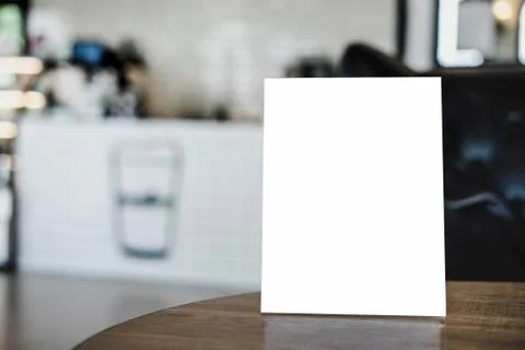 Mock up acrylic frame posters pattern template forms background, blank menu f Stock Photos