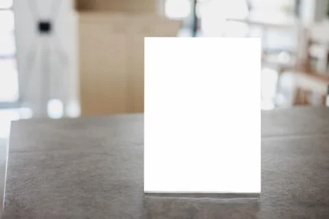 Mock up acrylic frame posters pattern template forms background, blank menu f Foto stock