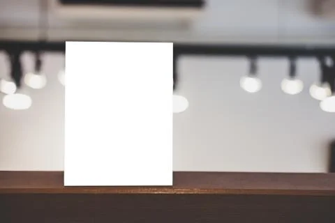 Mock up acrylic frame posters pattern template forms background, blank menu f Stock Photos