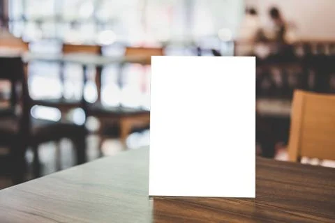 Mock up acrylic frame posters pattern template forms background, blank menu f Stock Photos