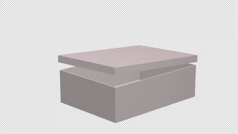 Mock up animation of opening box 3d rendering Stock Footage 155057349