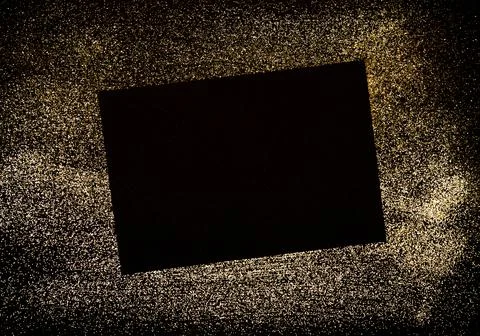 Mock up of Black paper and frame with the space for the text Stock Photos