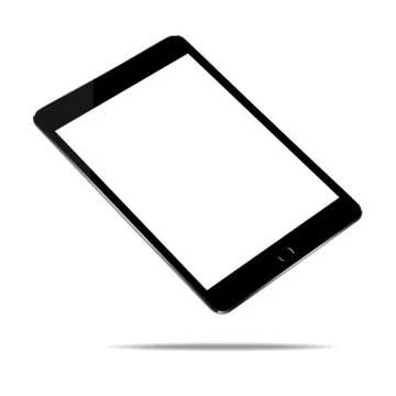 Mock up black tablet isolated on white vector design Stock Illustration