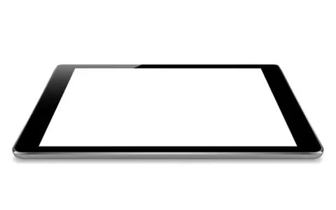 Mock up black tablet perspective angle isolated on white vector design Stock Illustration