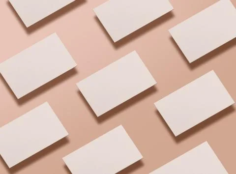 Mock up of blank business cards. Template for corporate identity. Stock Photos