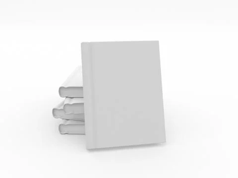 Mock up books on gray background. . Stock Illustration