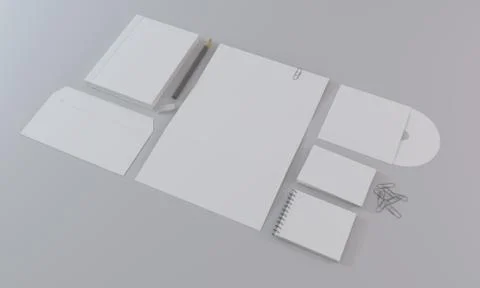 Mock-up for branding identity. Stock Illustration