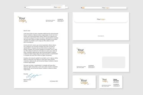 Mock up for branding identity Stock Illustration