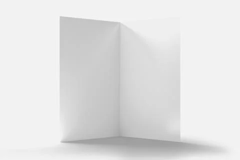 Mock up of a Brochure on a white background - 3d rendering Stock Photos