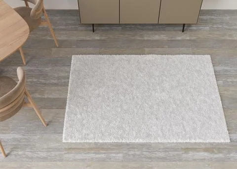 Mock up for carpet. Interior in contemporary style. Top view. Space for your Stock Illustration