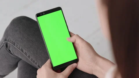 Mock-up for Colour Tracking or Watching Content Close-up. Modern Life of Caucasi 스톡 동영상 199477269