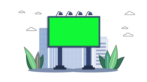 Mock-up concept. Green screen billboard in the city Stock Footage 310531822