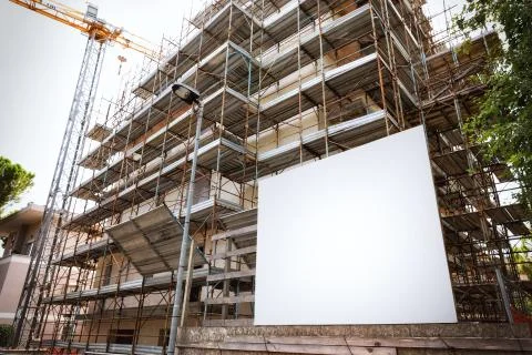 Mock up construction site Stock Photos