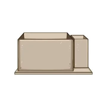 Mock desk organizer cartoon vector illustration Stock Illustration