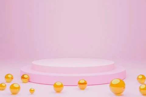 Mock up display product podium d rendering abstract scene Stock Photos