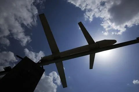 Mock drones and missiles displayed in Sana'a amid regional tensions, Sanaa, Yeme Stock Photos